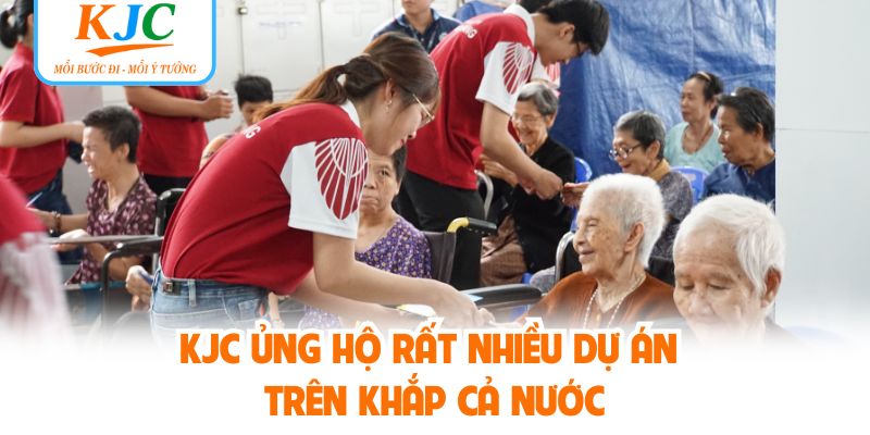 KJC ủng hộ rất nhiều dự án trên khắp cả nước